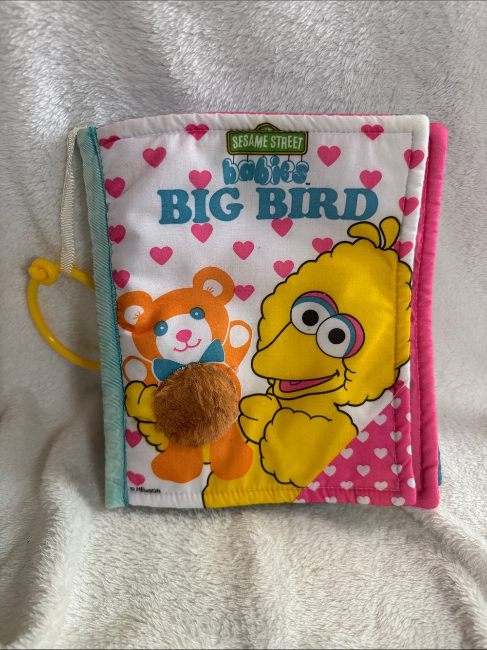 VTG 1992 Sesame Street Babies Big Bird Cloth Book Hasbro